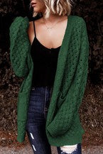 Weave Cardigan with Pockets Hunter