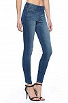 Mid Rise Pull On Crop Skinny with Double Rolled Cuff